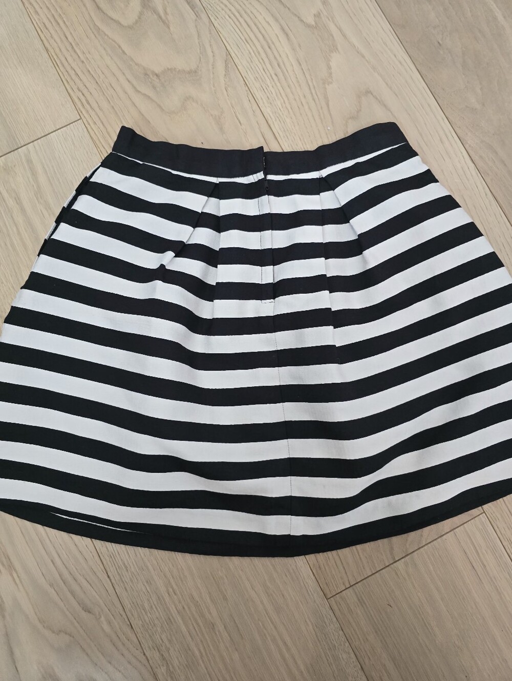 GUC H&M Black & White Striped Skater Skirt